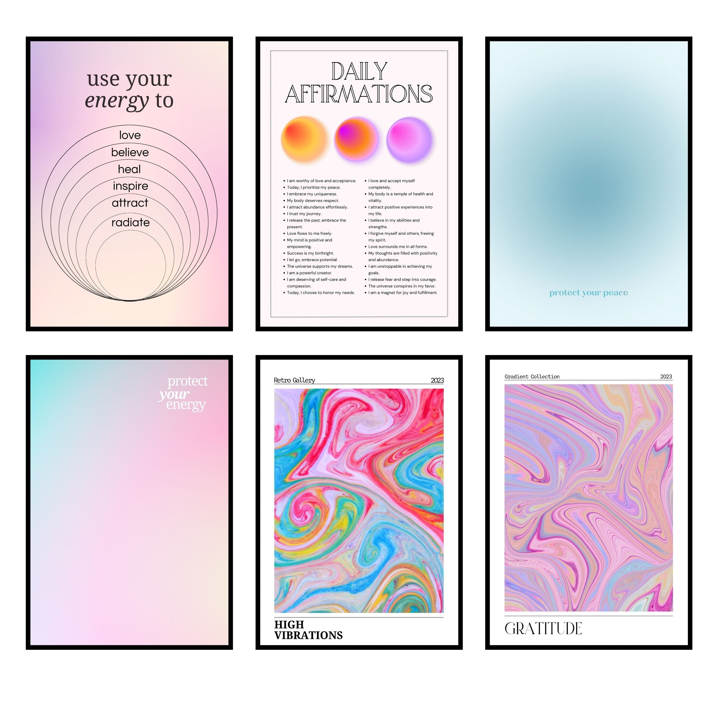 Aura Reflections: Posters That Glow with Inner Peace