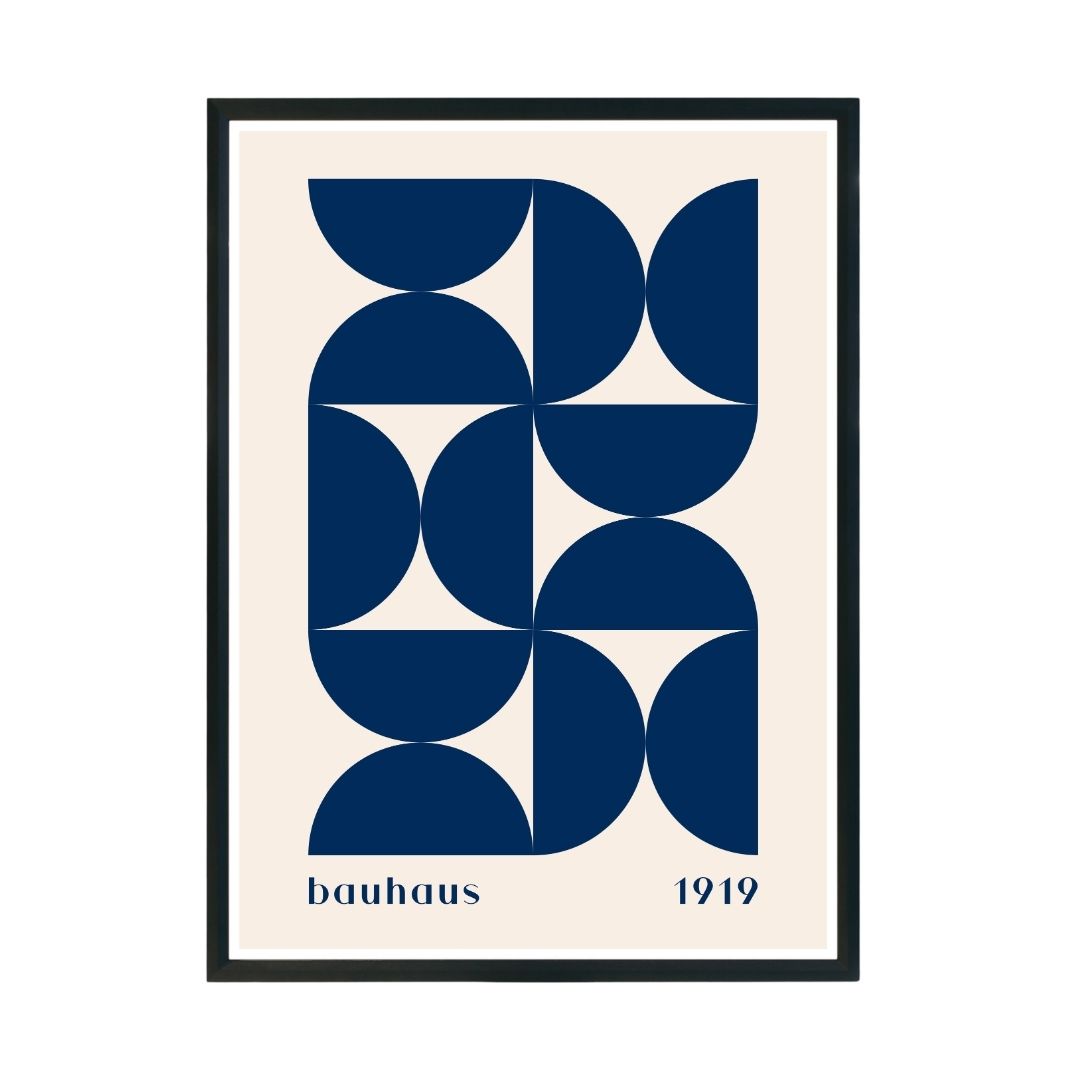 Bauhaus 1919 Abstract Wall Poster | Modern Minimalist Art Print