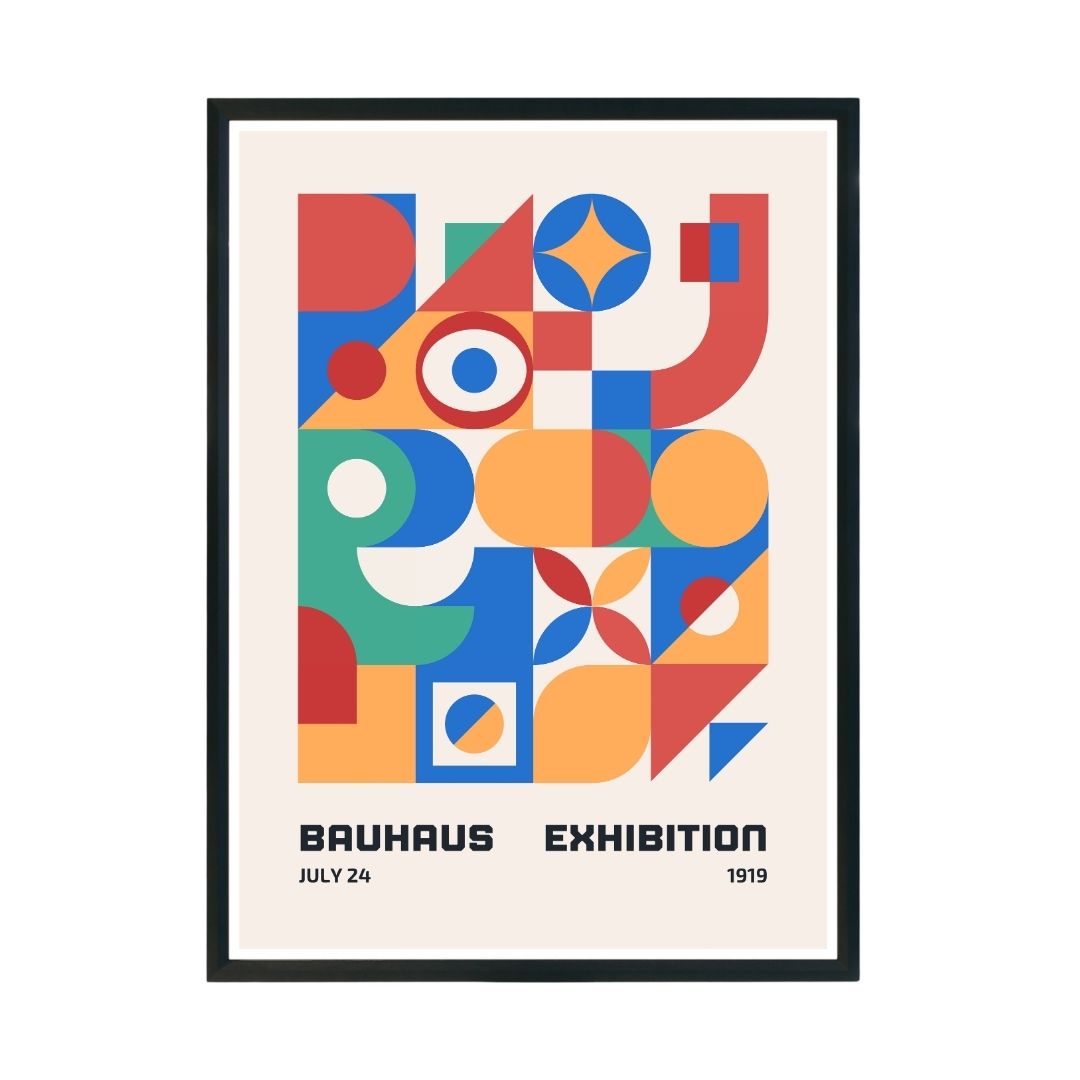 Bauhaus Exhibition 1919 Abstract Wall Poster | Modern Minimalist Art Print