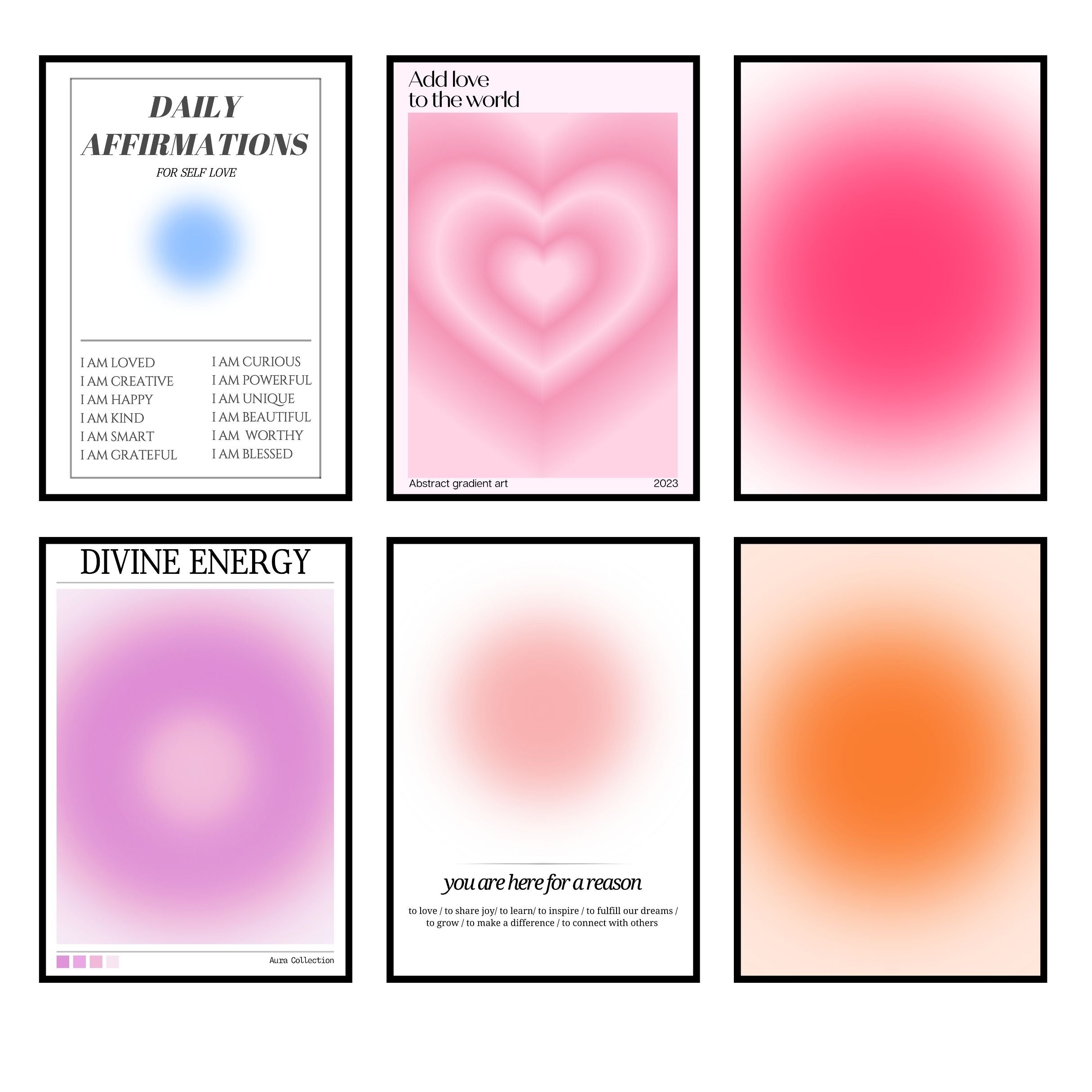 Bright Auras: Posters That Shine with Positivity