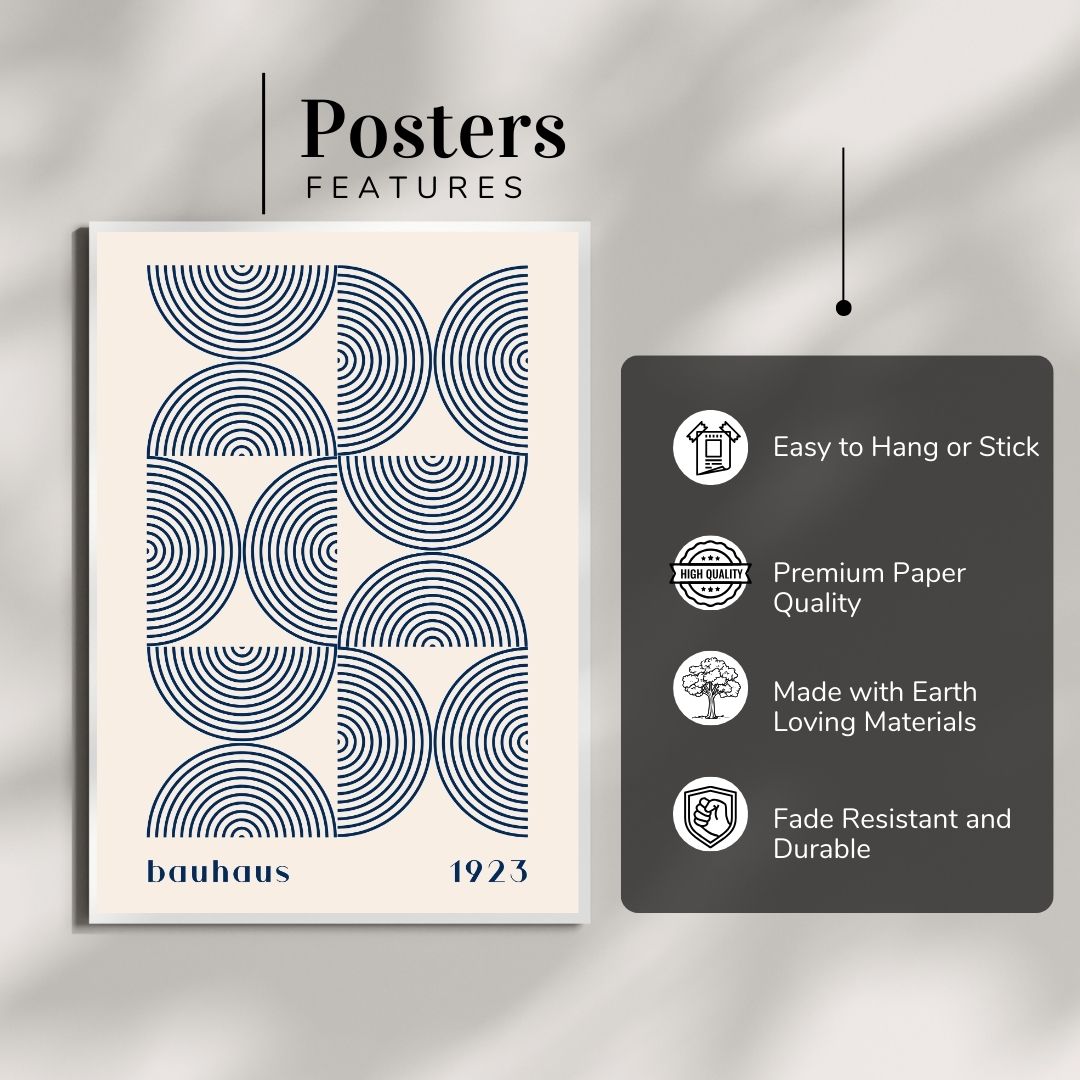 Bauhaus 1923 Abstract Wall Poster | Modern Minimalist Art Print