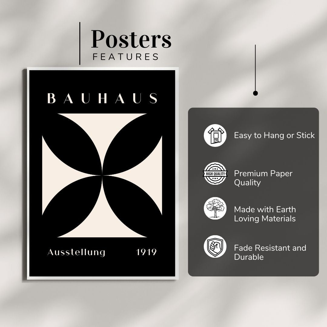 Bauhaus 1919 Abstract Wall Poster | Modern Minimalist Art Print