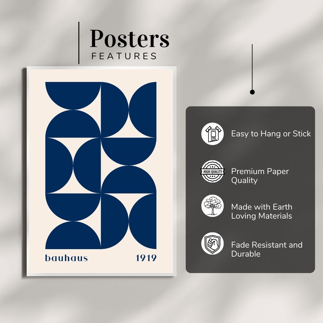 Bauhaus 1919 Abstract Wall Poster | Modern Minimalist Art Print
