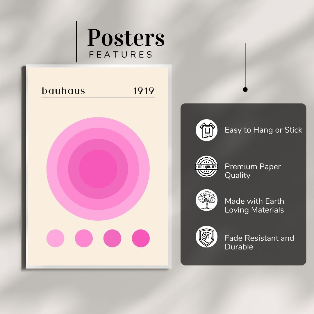 Bauhaus 1919 Abstract Wall Poster | Modern Minimalist Art Print