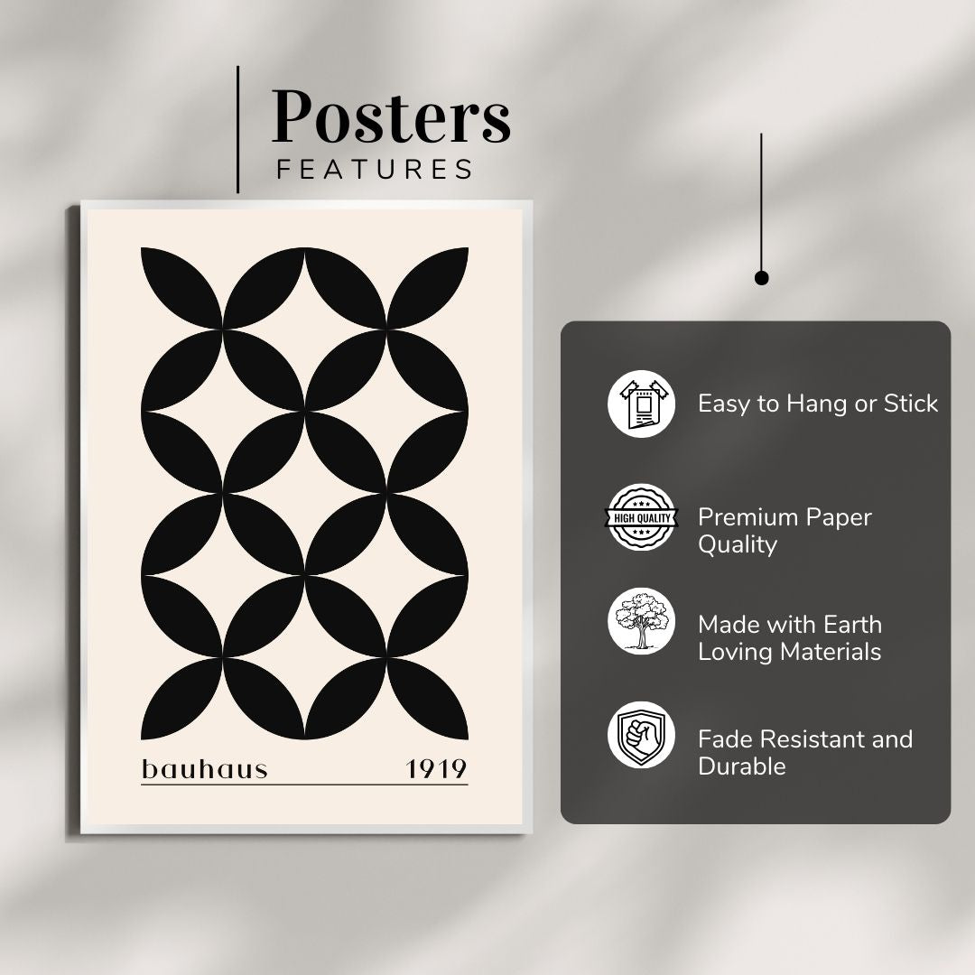 Bauhaus 1919 Abstract Wall Poster | Modern Minimalist Art Print