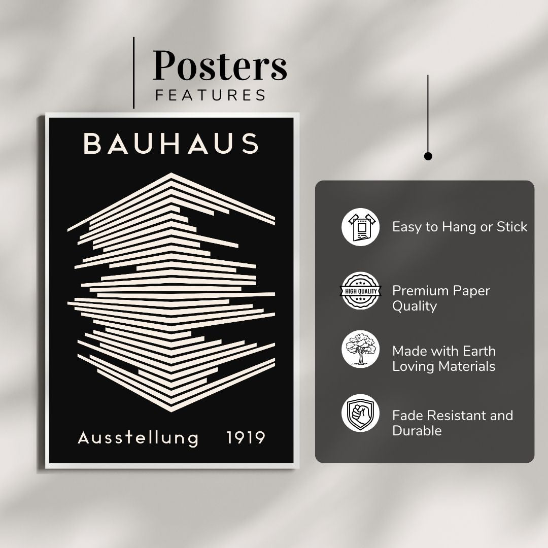 Bauhaus 1919 Abstract Wall Poster | Modern Minimalist Art Print