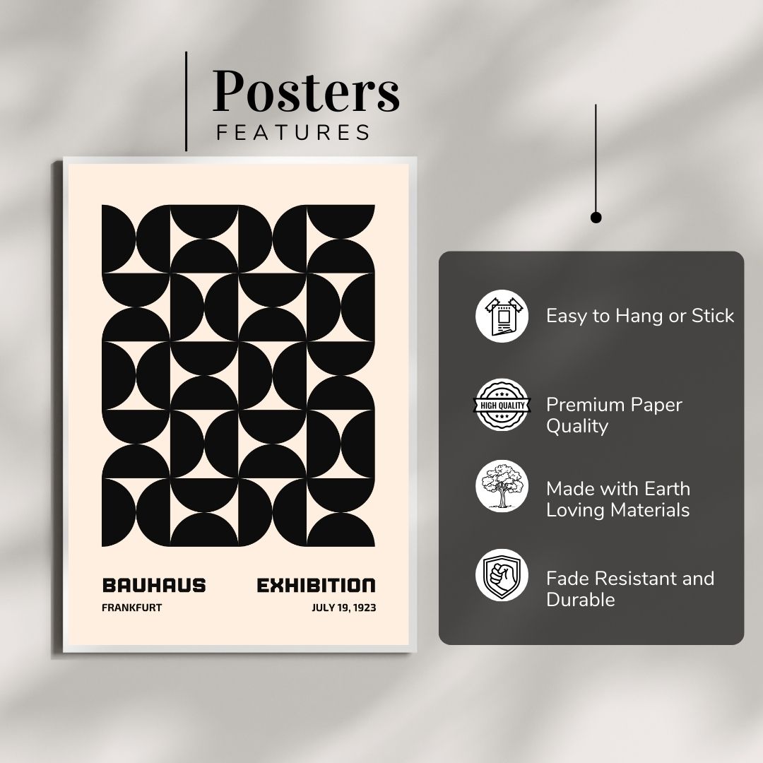 Bauhaus Abstract Wall Poster | Modern Minimalist Art Print