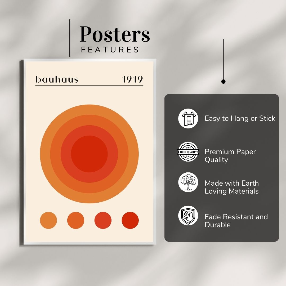 Bauhaus Abstract Wall Poster | Modern Minimalist Art Print
