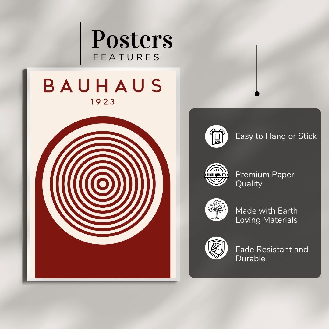 Bauhaus 1923 Abstract Wall Poster | Modern Minimalist Art Print