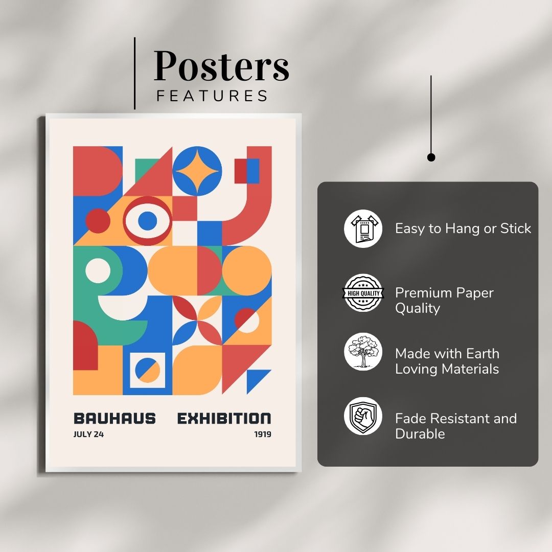 Bauhaus Exhibition 1919 Abstract Wall Poster | Modern Minimalist Art Print