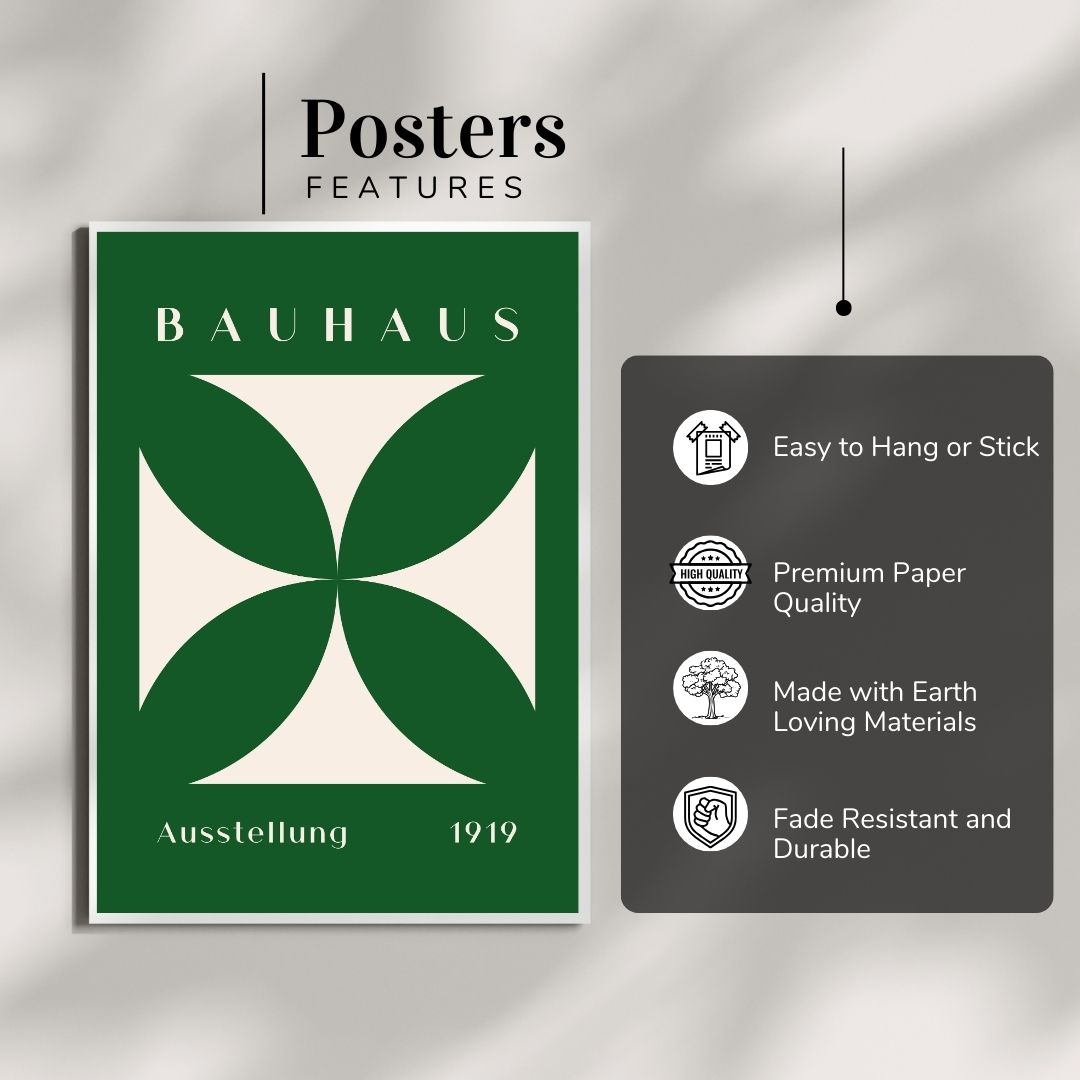 Bauhaus 1919 Abstract Wall Poster | Modern Minimalist Art Print