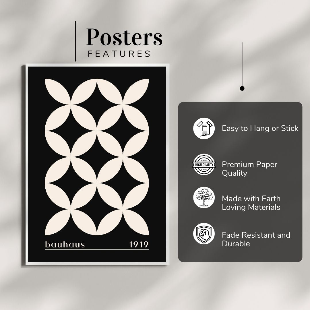 Bauhaus 1919 Abstract Wall Poster | Modern Minimalist Art Print
