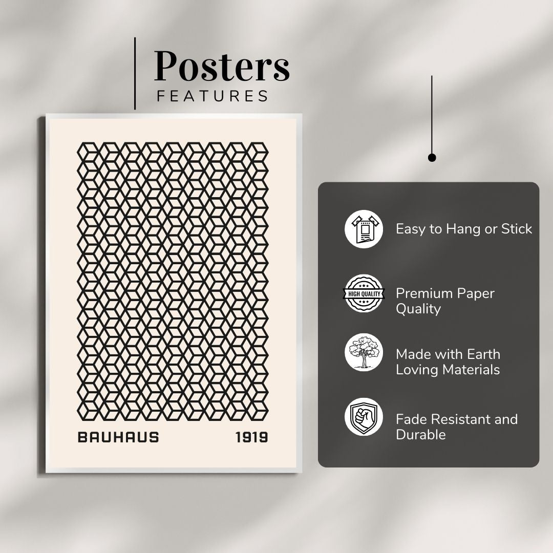 1919 Bauhaus Abstract Wall Poster | Modern Minimalist Art Print