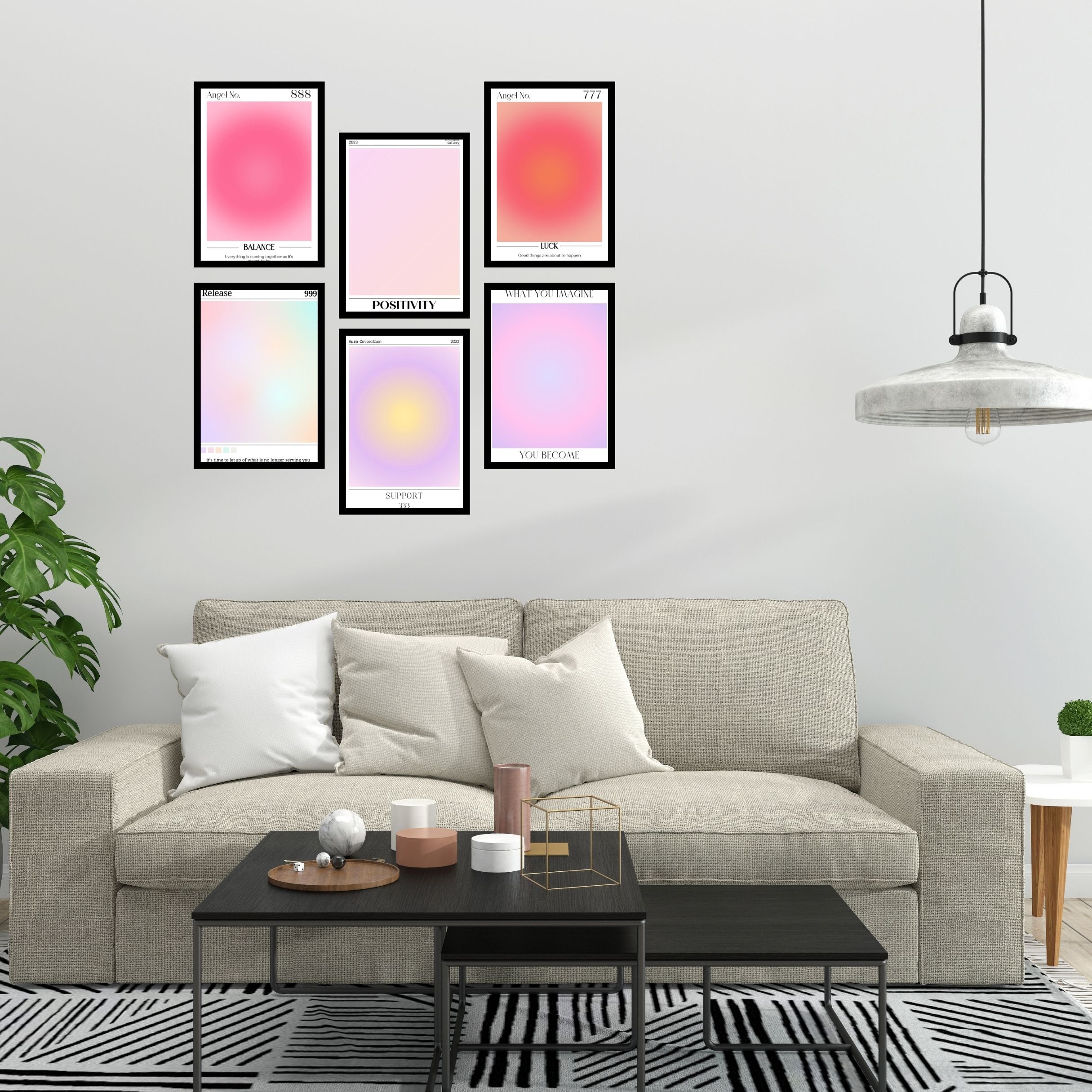 Energetic Aura: Posters for a Positive Atmosphere