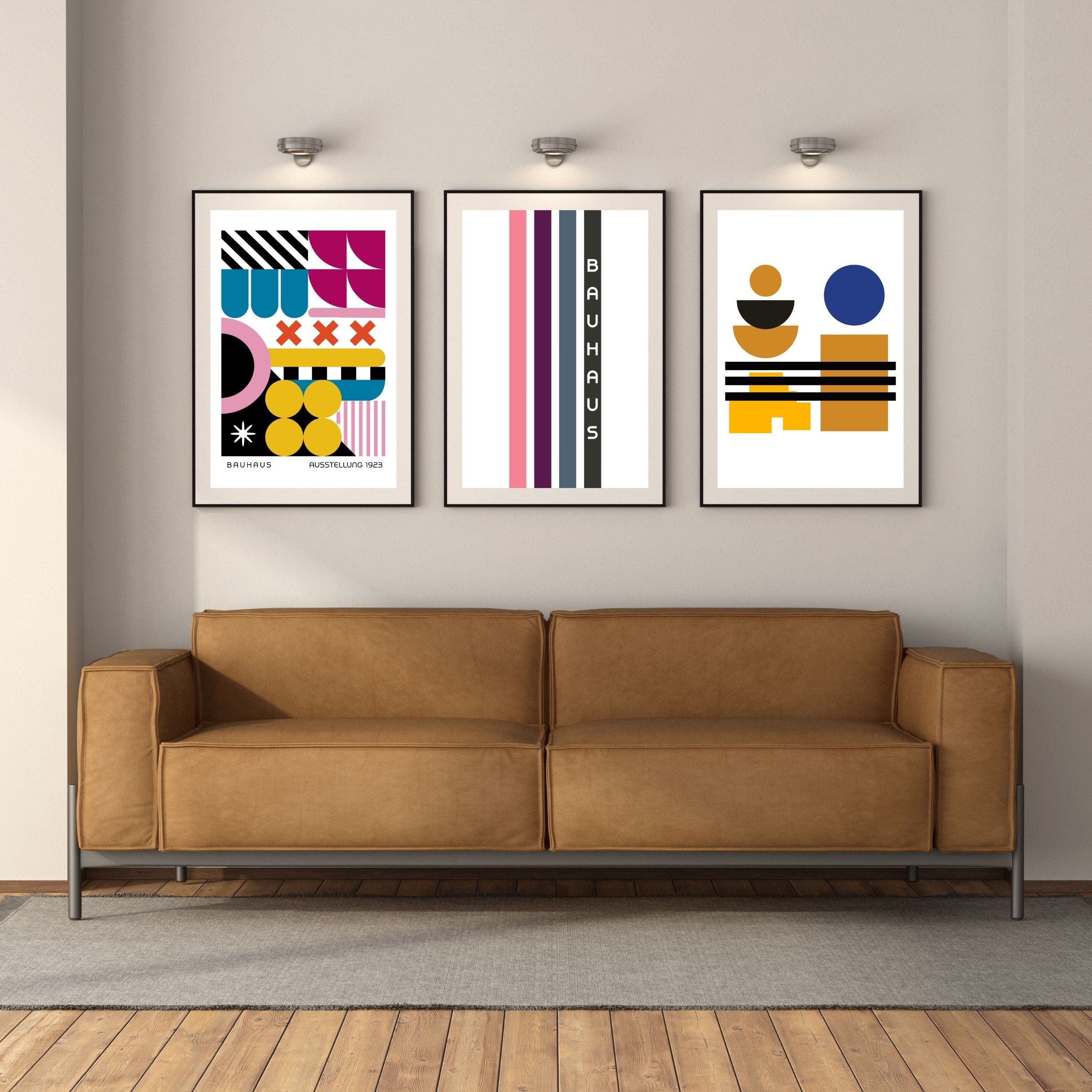 Structured Beauty: Bauhaus Posters for Functional Art Spaces