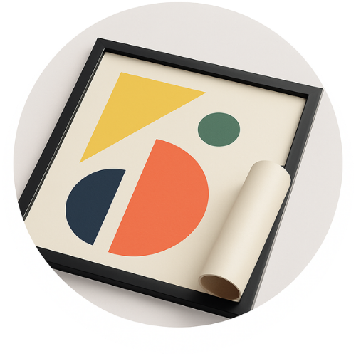 Bauhaus Abstract Wall Poster | Modern Minimalist Art Print
